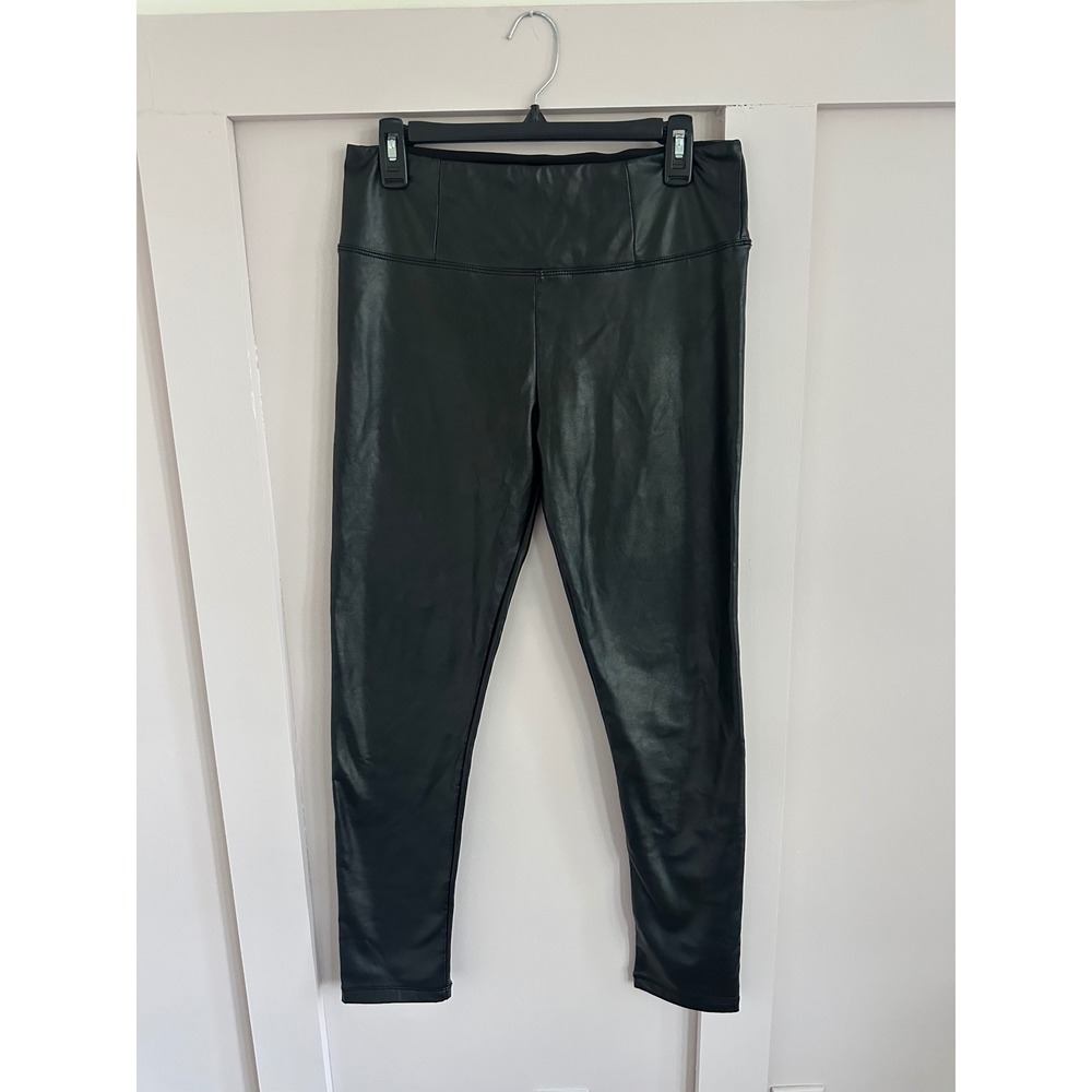 Fashion Nova Black Faux Leather High Waisted Leggings Size L